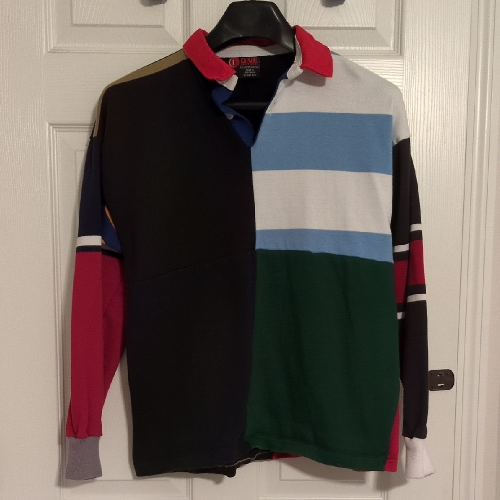 Vintage Colorblock Rugby Polo Made In Australia Size M